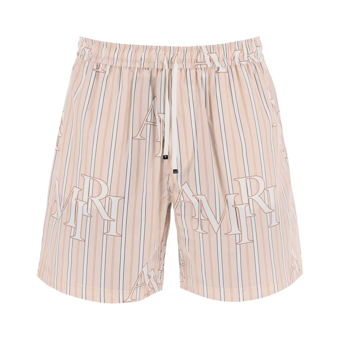 Amiri stripe technical poplin bermuda shorts with logo  "striped Short trousers Amiri