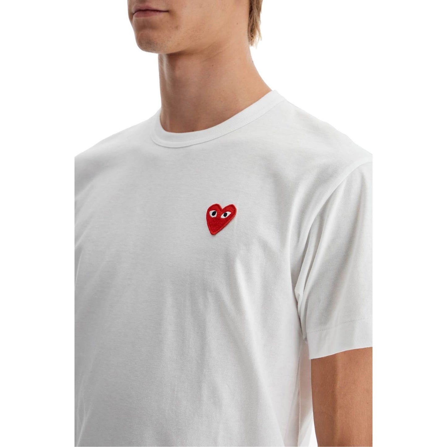 Comme Des Garcons Play unisex heart patch t-shirt with Topwear Comme Des Garcons Play