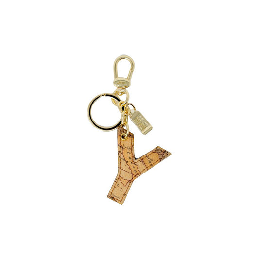 Alviero Martini Prima Classe Beige Artificial Leather Keychain Alviero Martini Prima Classe
