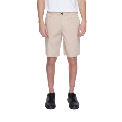 Armani Exchange Beige Cotton Bermuda Shorts