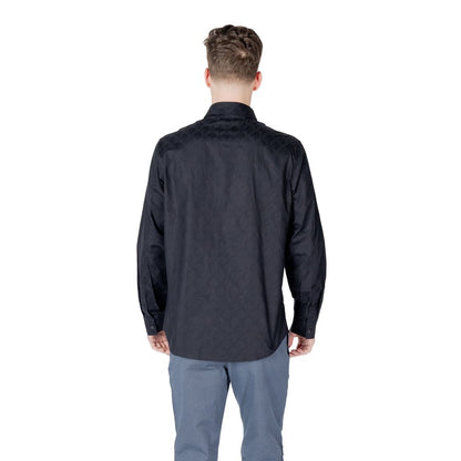 Armani Exchange Blue Cotton Shirt