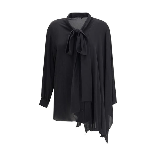 Balenciaga Black Silk Blouse
