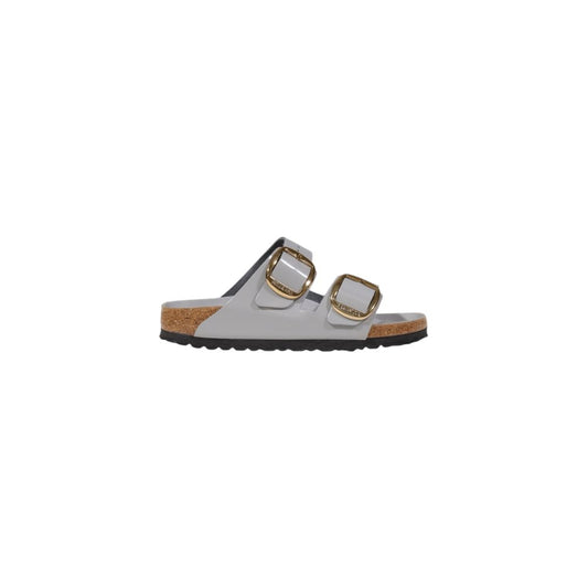 Birkenstock Gray Leather Slippers Birkenstock