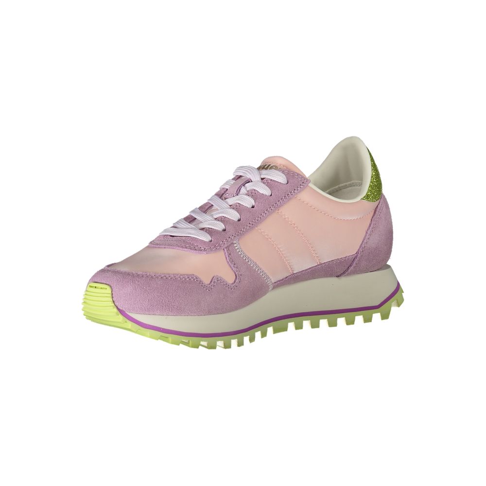 Blauer Rosa Poliuretano Donna Sneaker