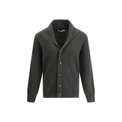 Brooksfield Bicolor Fleece Wool Cardigan Brooksfield