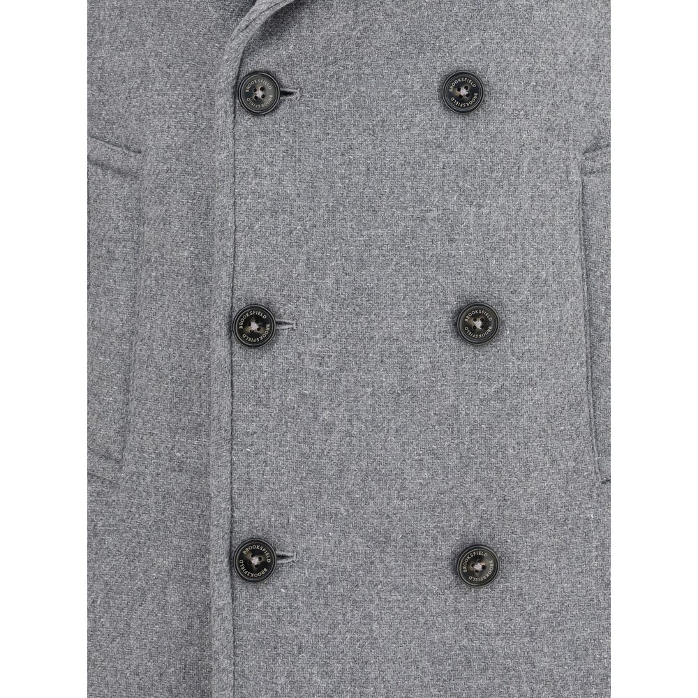 Brooksfield Gray Wool Coat Brooksfield
