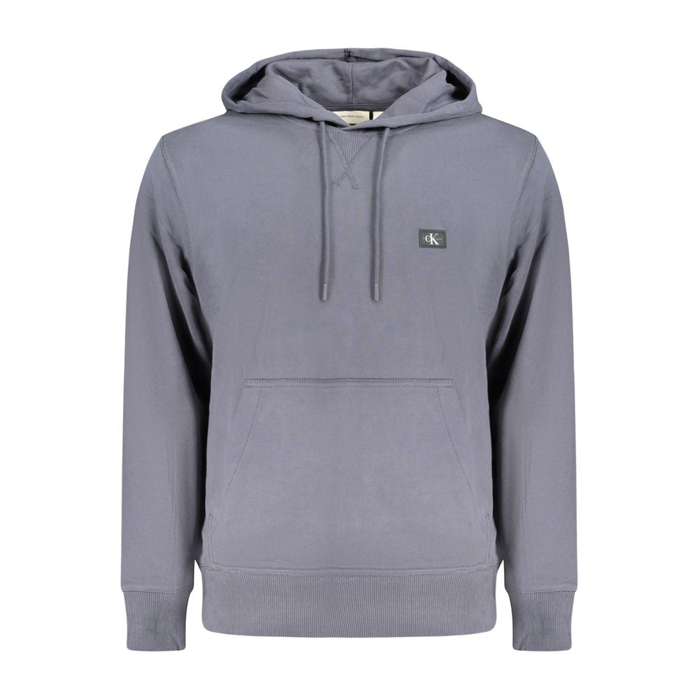 Calvin Klein Blue Cotton Men's Hooded Sweatshirt