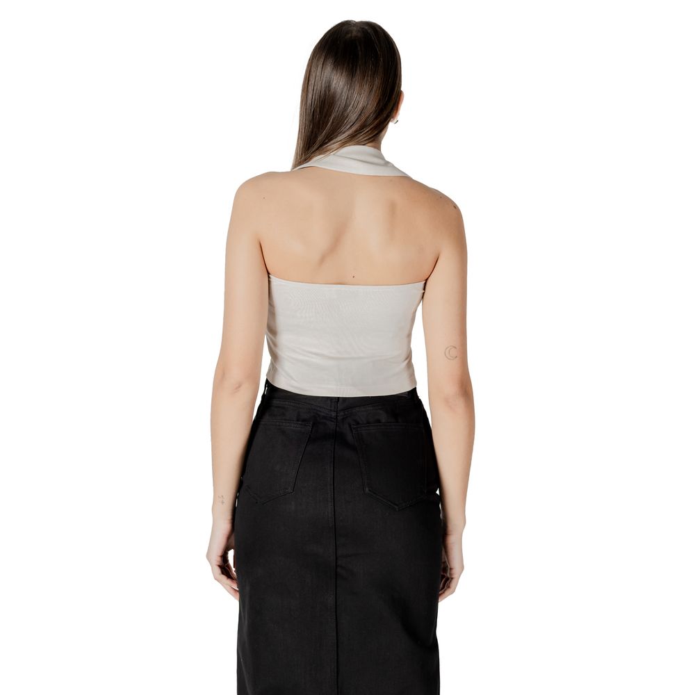 Calvin Klein Jeans Beige Cotton Top Calvin Klein Jeans