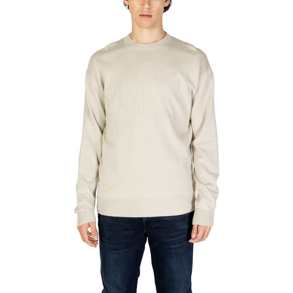 Calvin Klein Jeans Beige Organic Cotton Sweatshirt Calvin Klein Jeans