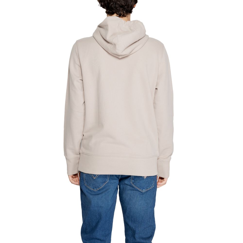Calvin Klein Jeans Beige Recycled Cotton Hoodie