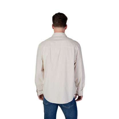 Calvin Klein Jeans Beige Recycled Cotton Shirt Calvin Klein Jeans