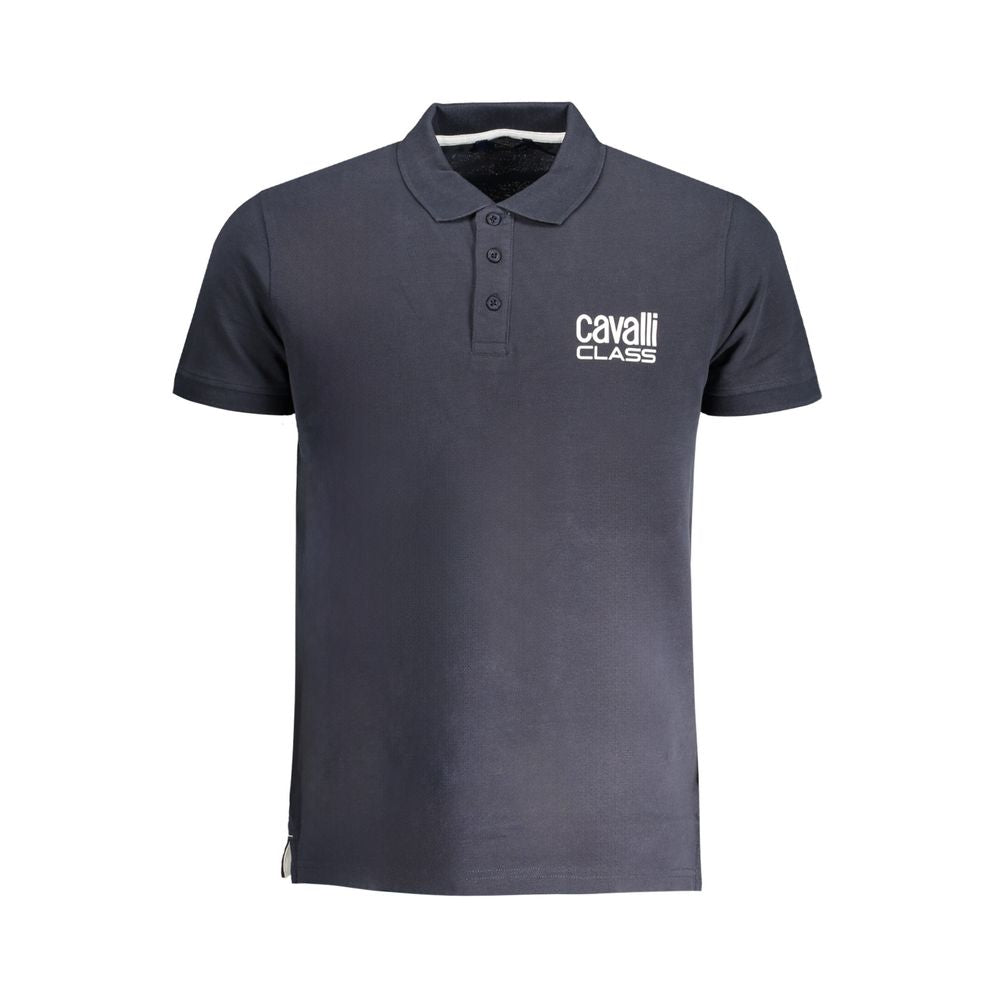 Cavalli Class Blu Cotton Men Polo