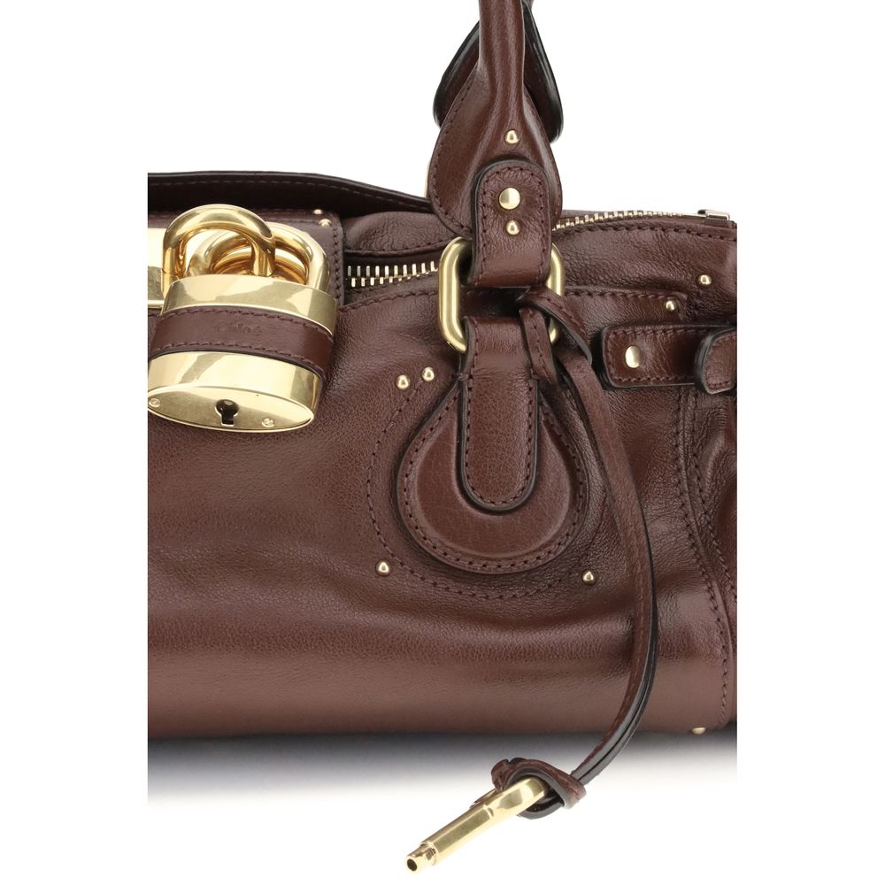 Chloé Bordeaux Calf Leather Bos Taurus Shoulder Bag