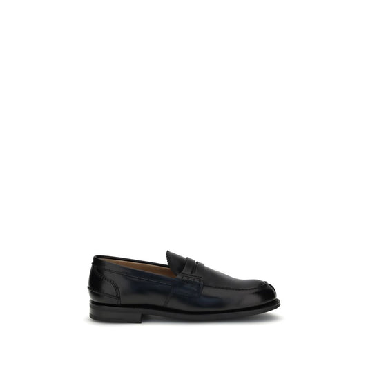 Church's Black Calf Leather Bos Taurus Slip-On Loafers Church's