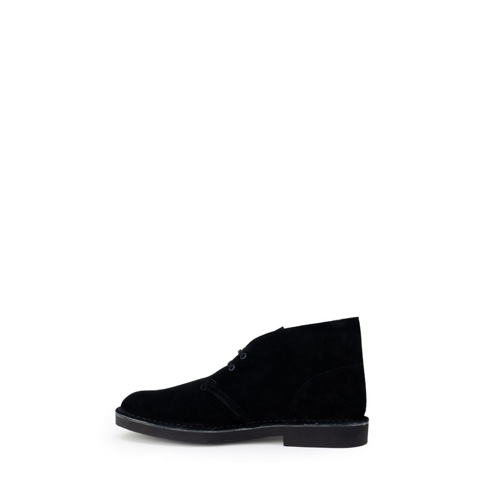 Clarks Black Leather Lace-Up Boots Clarks