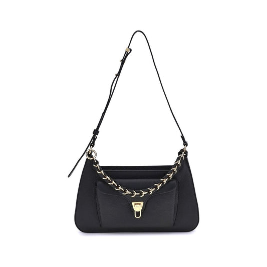 Coccinelle Black Calf Leather Bos Taurus Shoulder Bag Coccinelle