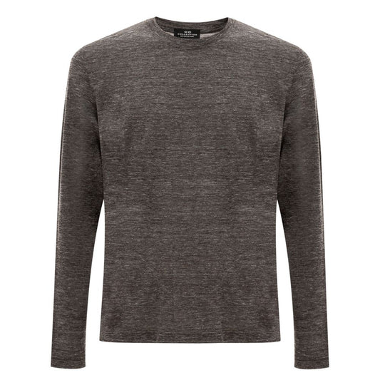 Corneliani Gray Wool T-Shirt Corneliani