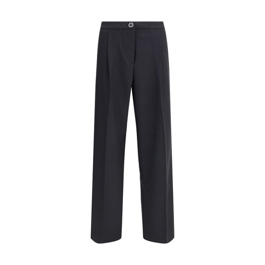 Cruna Black Polyester Casual Pants Cruna
