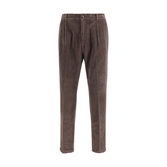 Cruna Brown Cotton Casual Pants Cruna