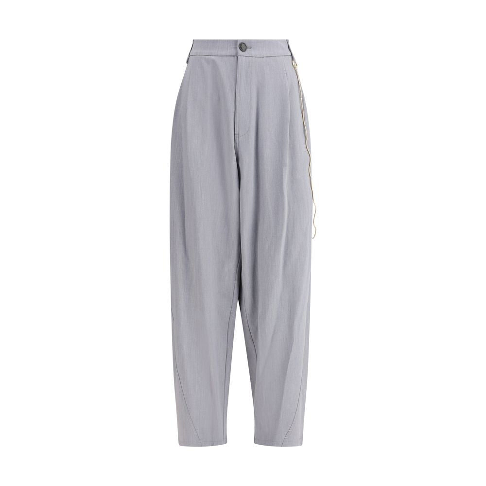 Darkpark Gray Polyester Casual Pants Darkpark