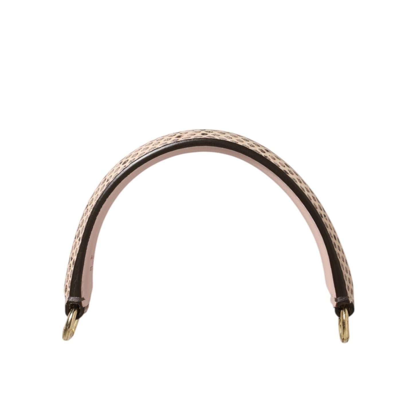 Dolce & Gabbana Beige Brown Snakeskin Leather Gold Ring Shoulder Strap