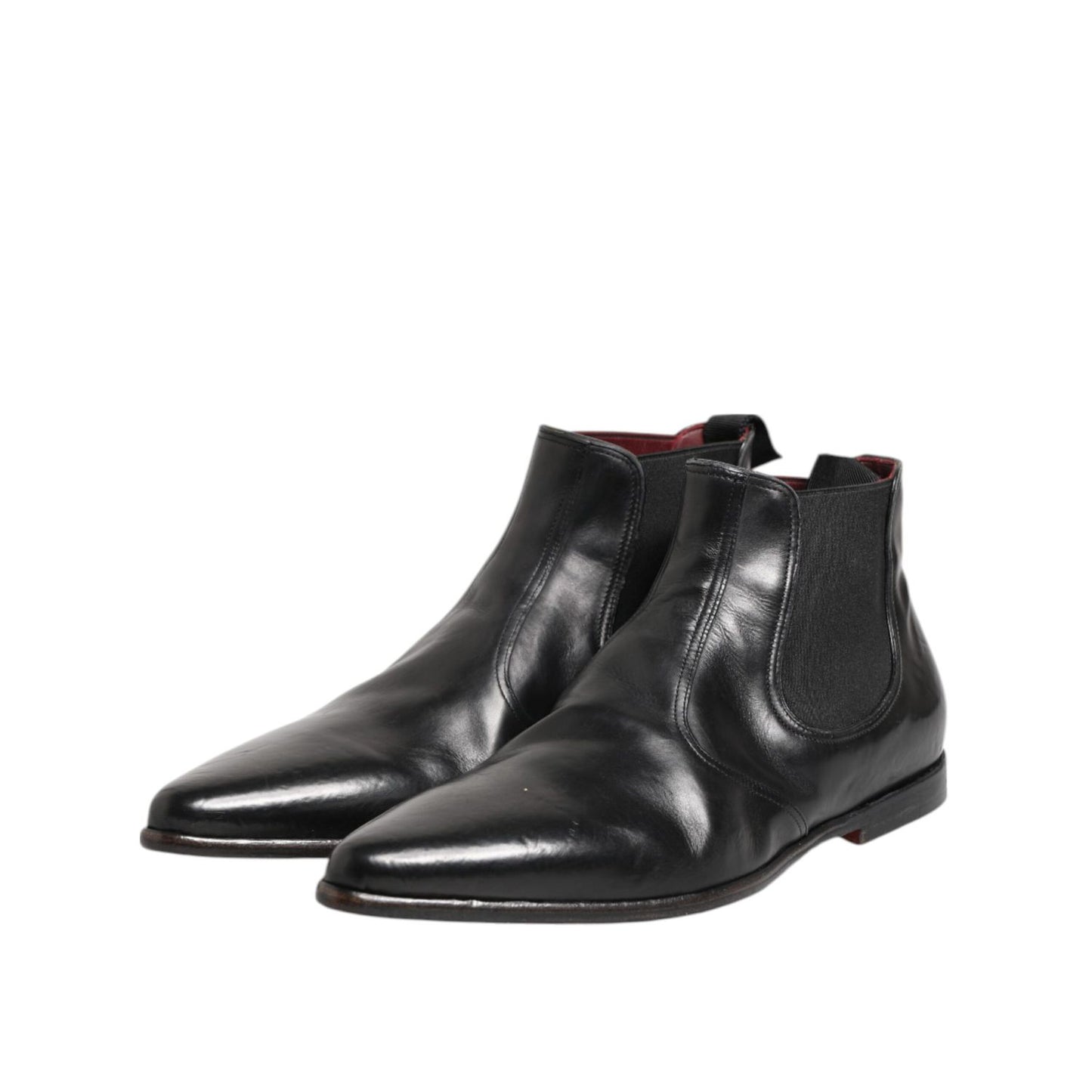 Dolce & Gabbana Black Chelsea Slip On Men Ankle Boots Shoes