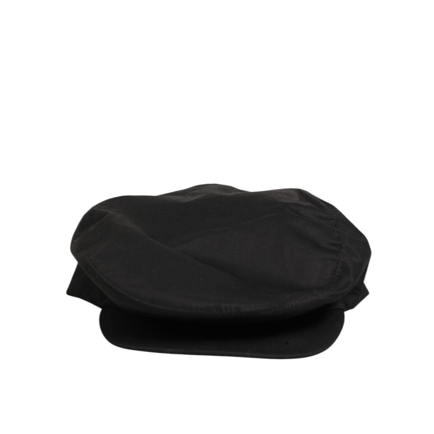 Dolce & Gabbana Black Cotton Stretch Newsboy Cloth Capello Hat