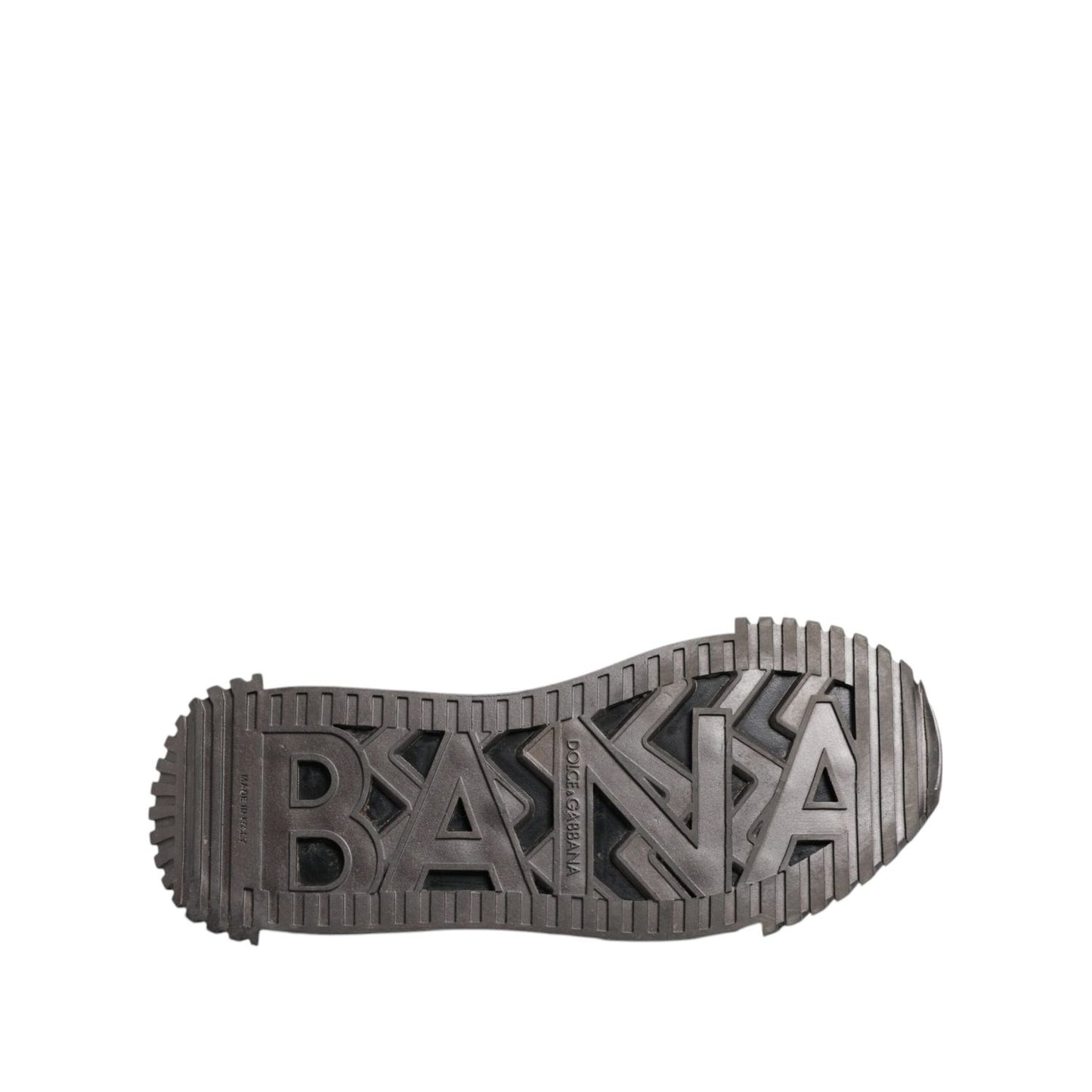 Dolce & Gabbana Black Silver Logo Low Top Men Sneakers Shoes