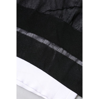 Dolce & Gabbana Black White Logo Knitted Pullover Sweater