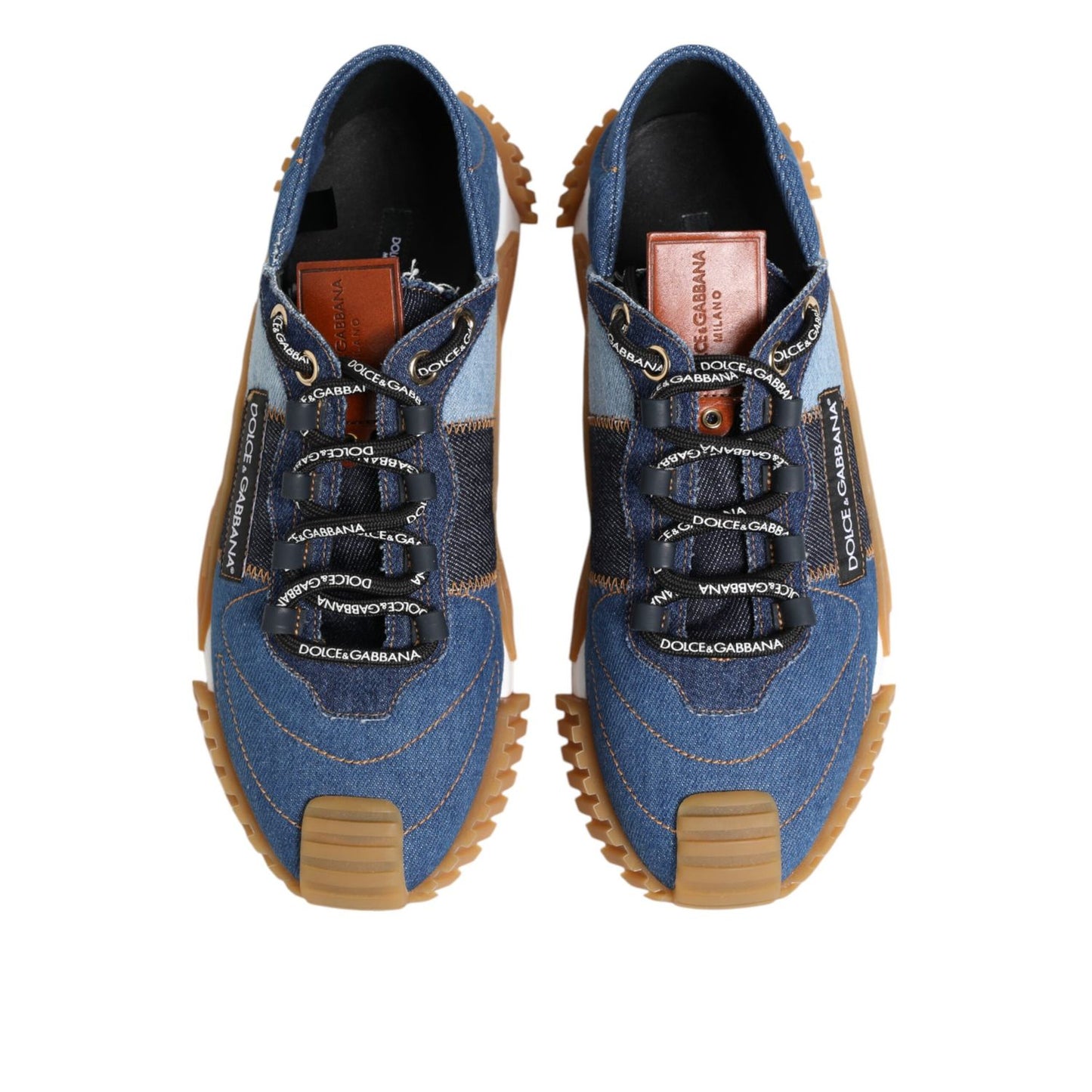Dolce & Gabbana Blue Lace Up Low Top NS1 Sneakers Shoes