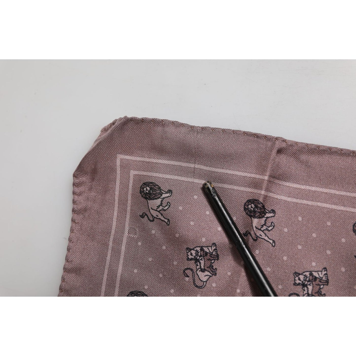 Dolce & Gabbana Brown Animal Print Square Foulard Scarf