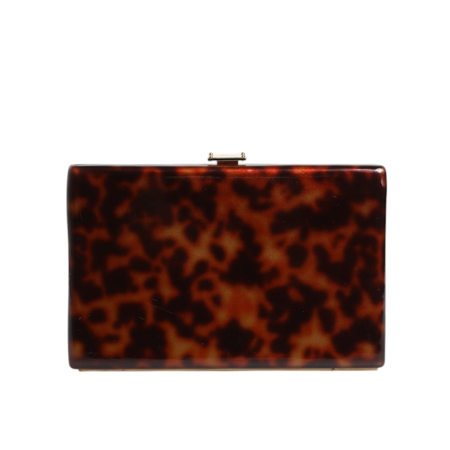 Dolce & Gabbana Brown Leather Clutch Evening Crossbody Bag