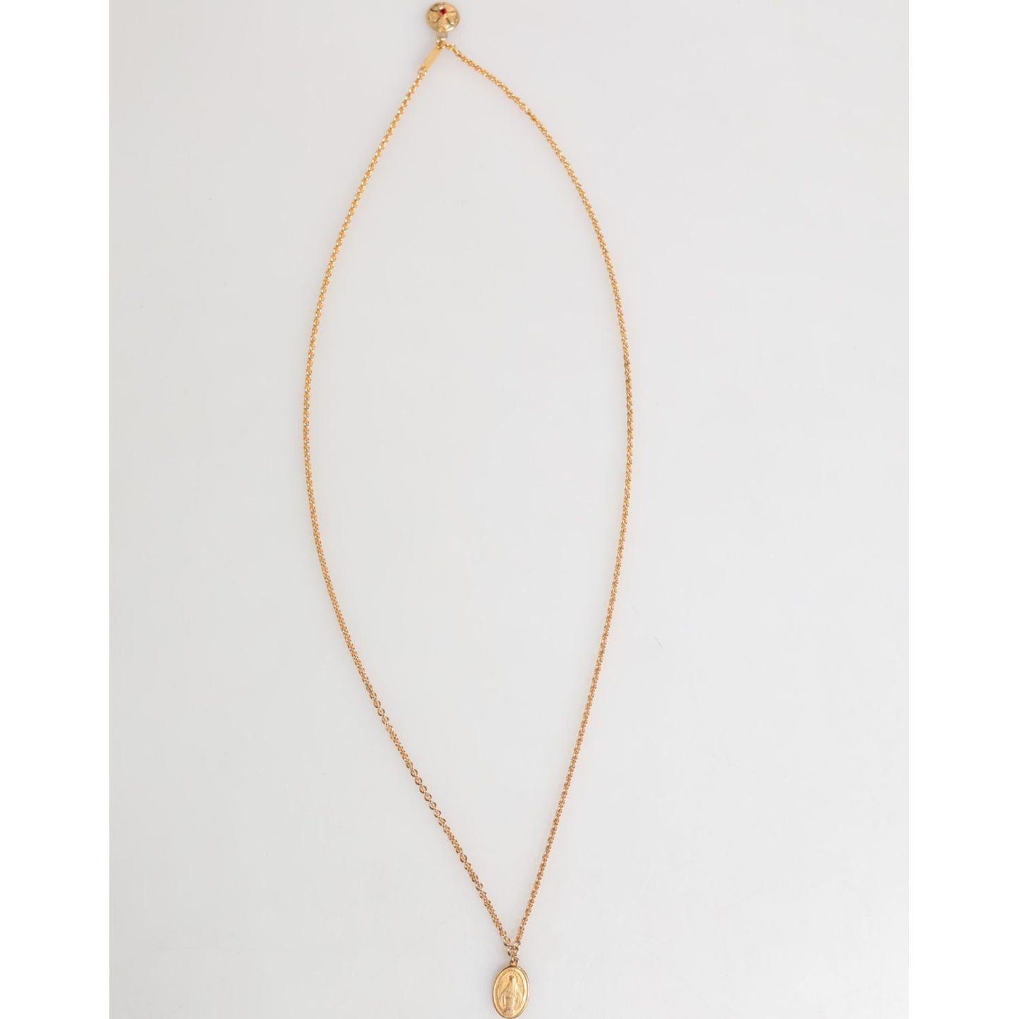 Dolce & Gabbana Gold Medallion Metal Chain Charm Men Pendant Necklace