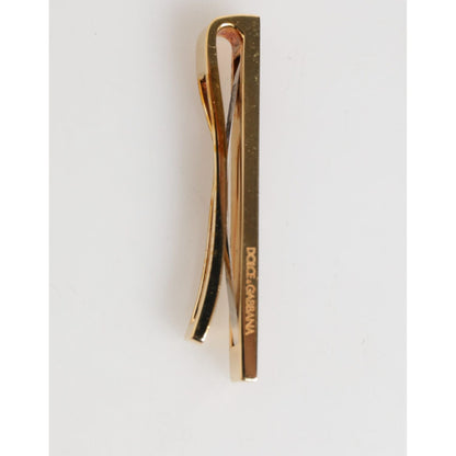 Dolce & Gabbana Multicolor Gold Tone Brass Men's Accessory Tie Clip Bar
