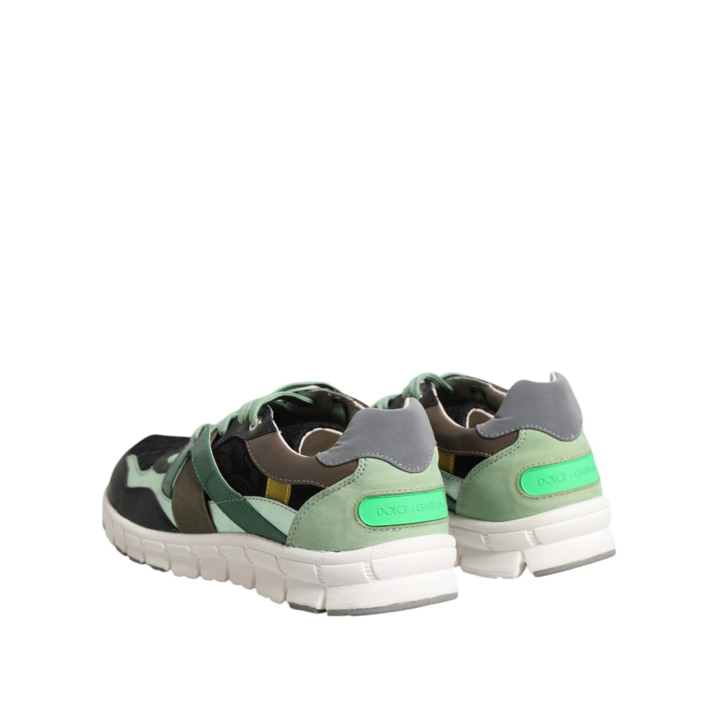 Dolce & Gabbana Multicolor Lace Up Low Top Sneakers Shoes