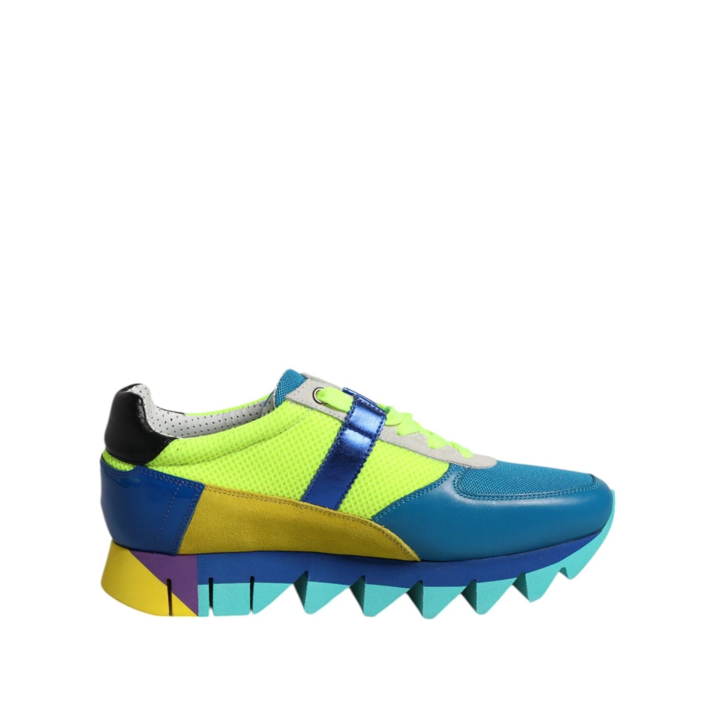 Dolce & Gabbana Multicolor Leather Low Top Men Sneakers Shoes