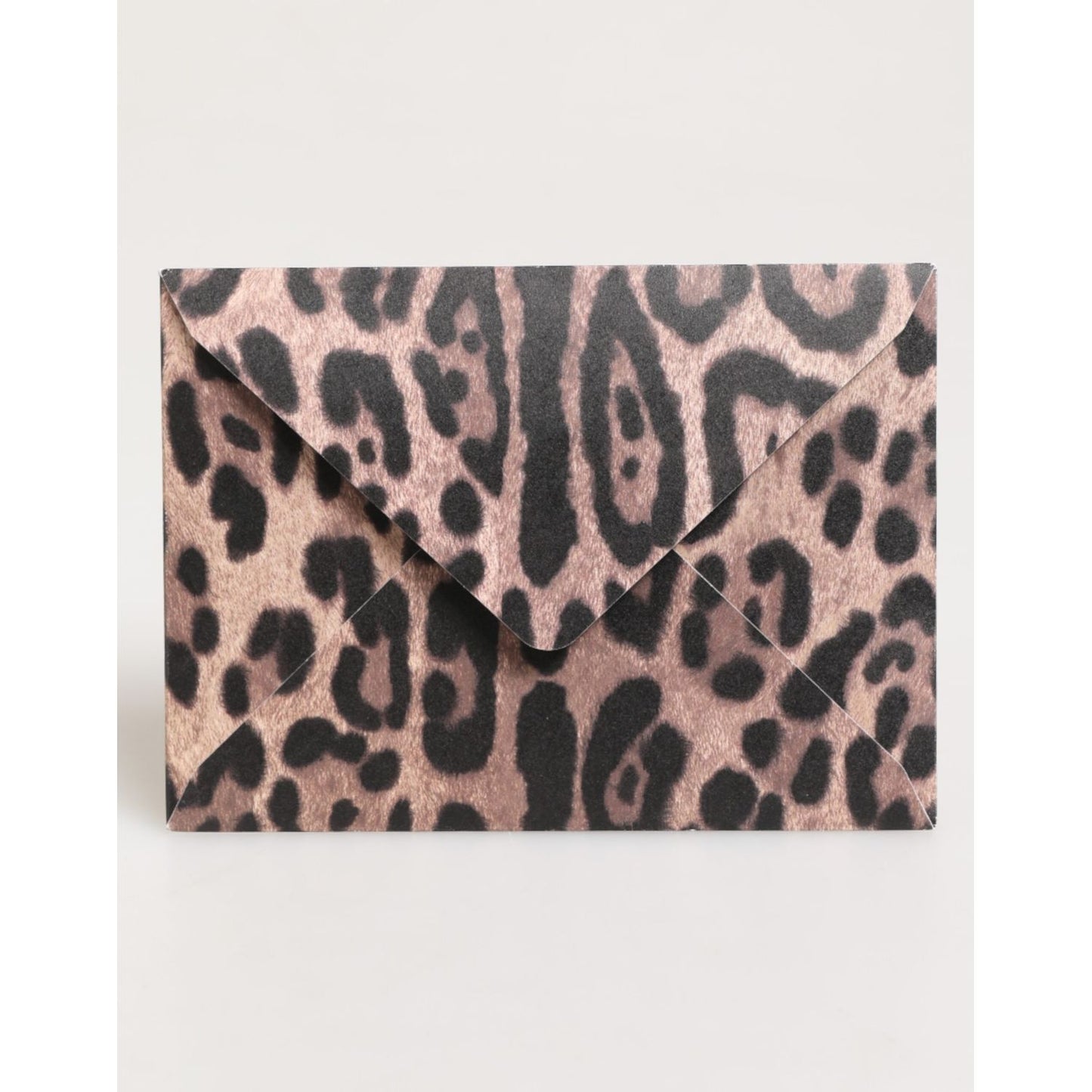 Dolce & Gabbana Multicolor Leopard Print Envelope Paper Post Card Holder