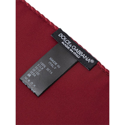 Dolce & Gabbana Red Silk Pocket Square
