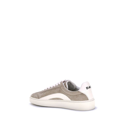 Dsquared² Beige Calf Leather Bos Taurus Low Top Sneakers Dsquared²