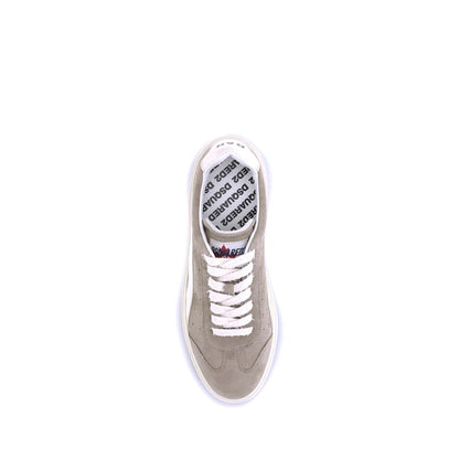 Dsquared² Beige Calf Leather Bos Taurus Low Top Sneakers Dsquared²
