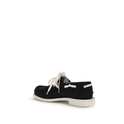 Dsquared² Black Cotton Slip-On Loafers Dsquared²