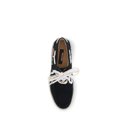 Dsquared² Black Cotton Slip-On Loafers Dsquared²