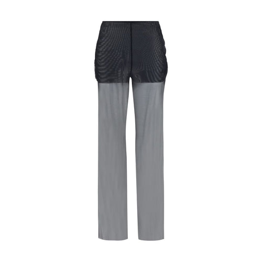 Exilia Black Polyester Casual Pants Exilia