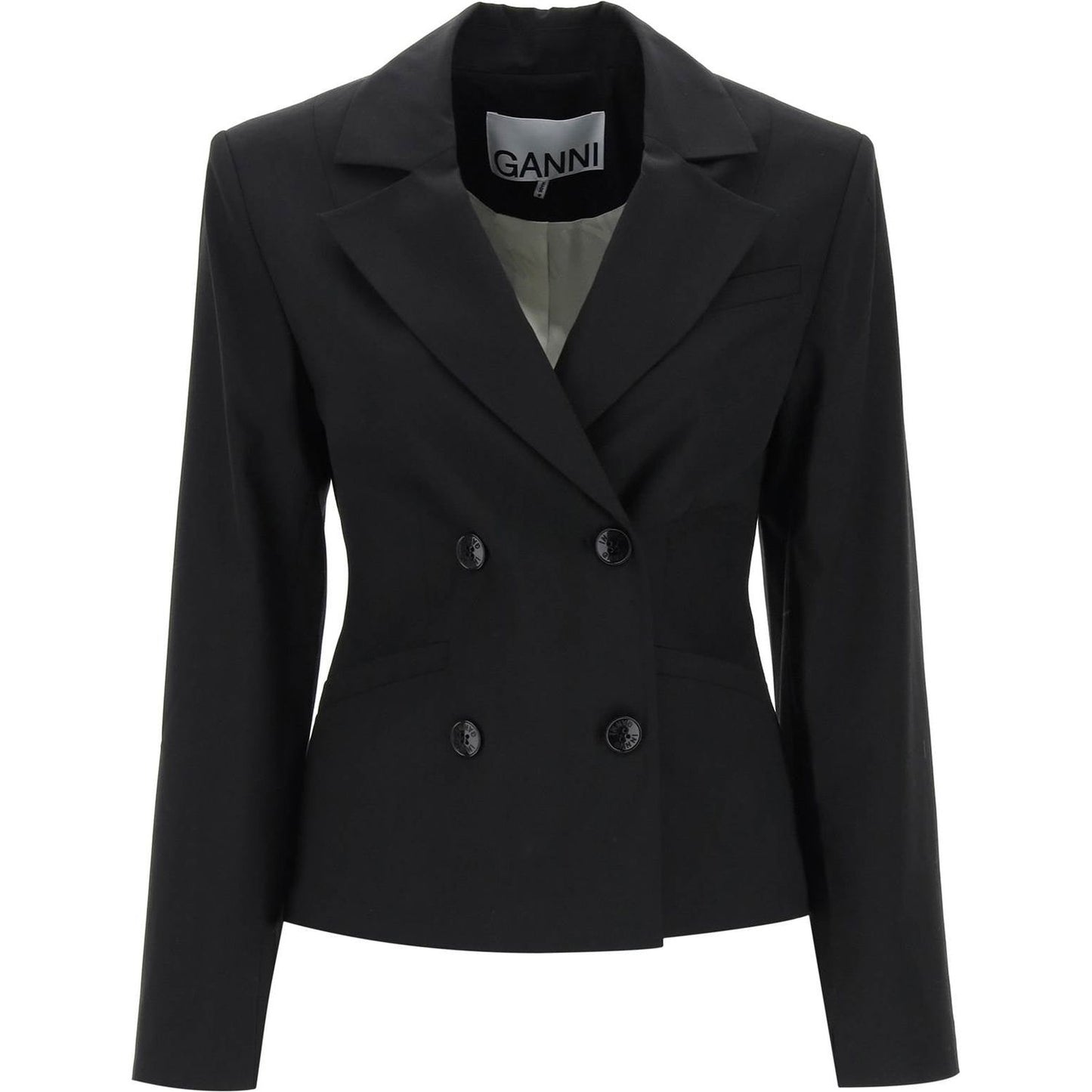 Ganni shaped double-breasted jacket Jackets Ganni