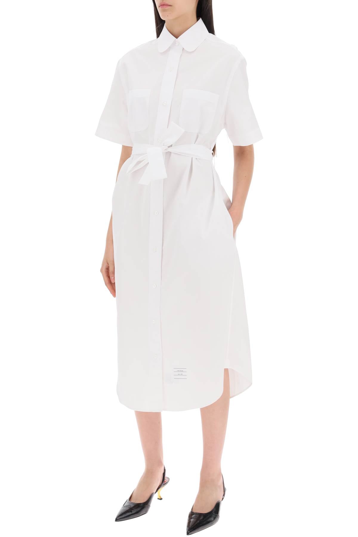 Thom Browne midi blouse with belt Dresses Thom Browne