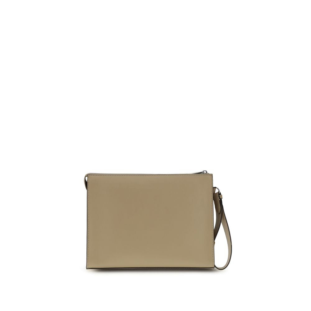 Fendi Beige Leather Clutch Bag Fendi