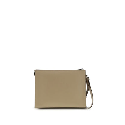 Fendi Beige Leather Clutch Bag Fendi