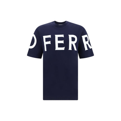 Ferragamo Blue Cotton T-Shirt Ferragamo