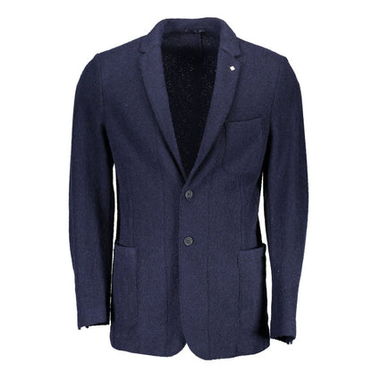 Gant Blu Wool Men Jacket Gant