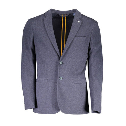Gant Blue Cotton Blazer Jacket Gant